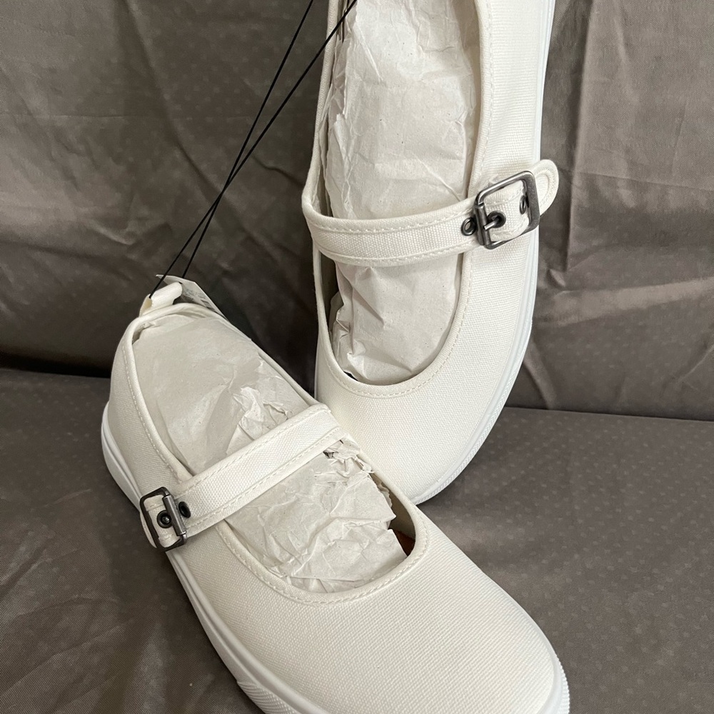 Maurices Cream Mary Jane Flats
